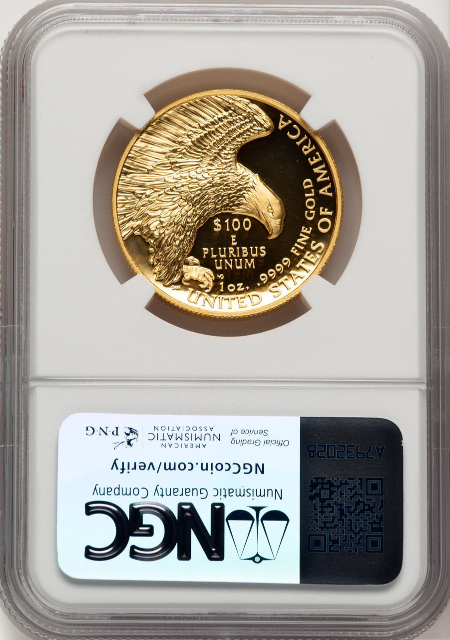 2019-W G$100 American Liberty High Relief Enhanced UC Red Book NGC MS70