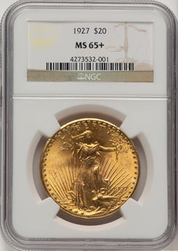 1927 $20 Saint-Gaudens Double Eagle NGC MS65+ (520918031)