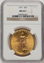 1927 $20 Saint-Gaudens Double Eagle NGC MS65+ (520918035)