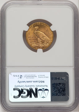 1912 $5 Indian Half Eagle NGC MS65 (520939002)