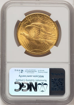 1907 $20 Saint Saint-Gaudens Double Eagle NGC MS65+