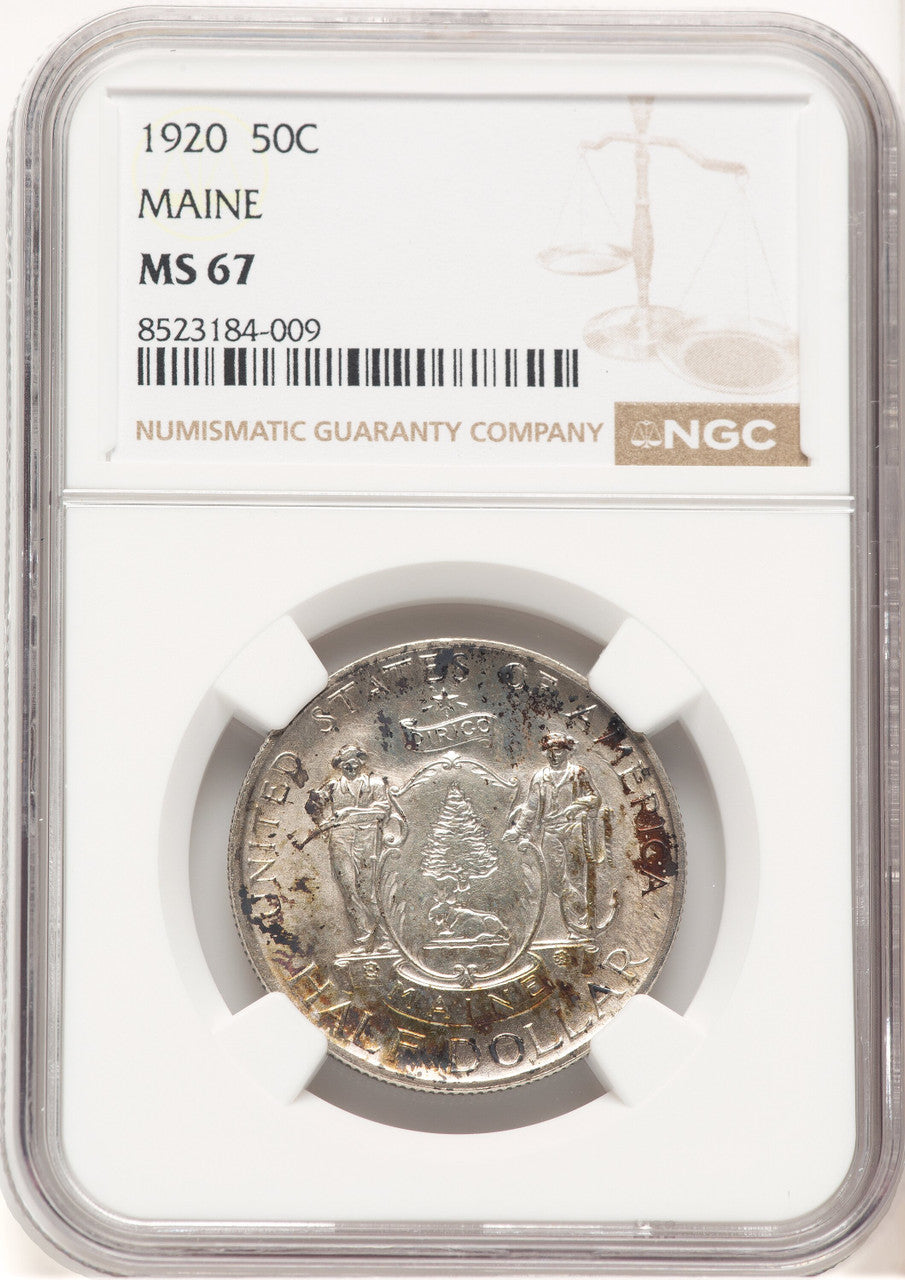 1920 50C Maine Commemorative Silver NGC MS67