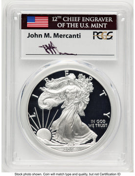 2016-W Proof Silver Eagle 1 oz FDI John Washington PCGS PR70 Mercanti