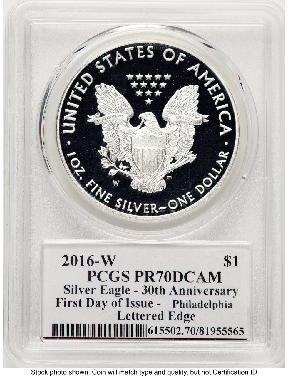 2016-W Proof Silver Eagle 1 oz FDI John Philadelphia PCGS PR70 Mercanti