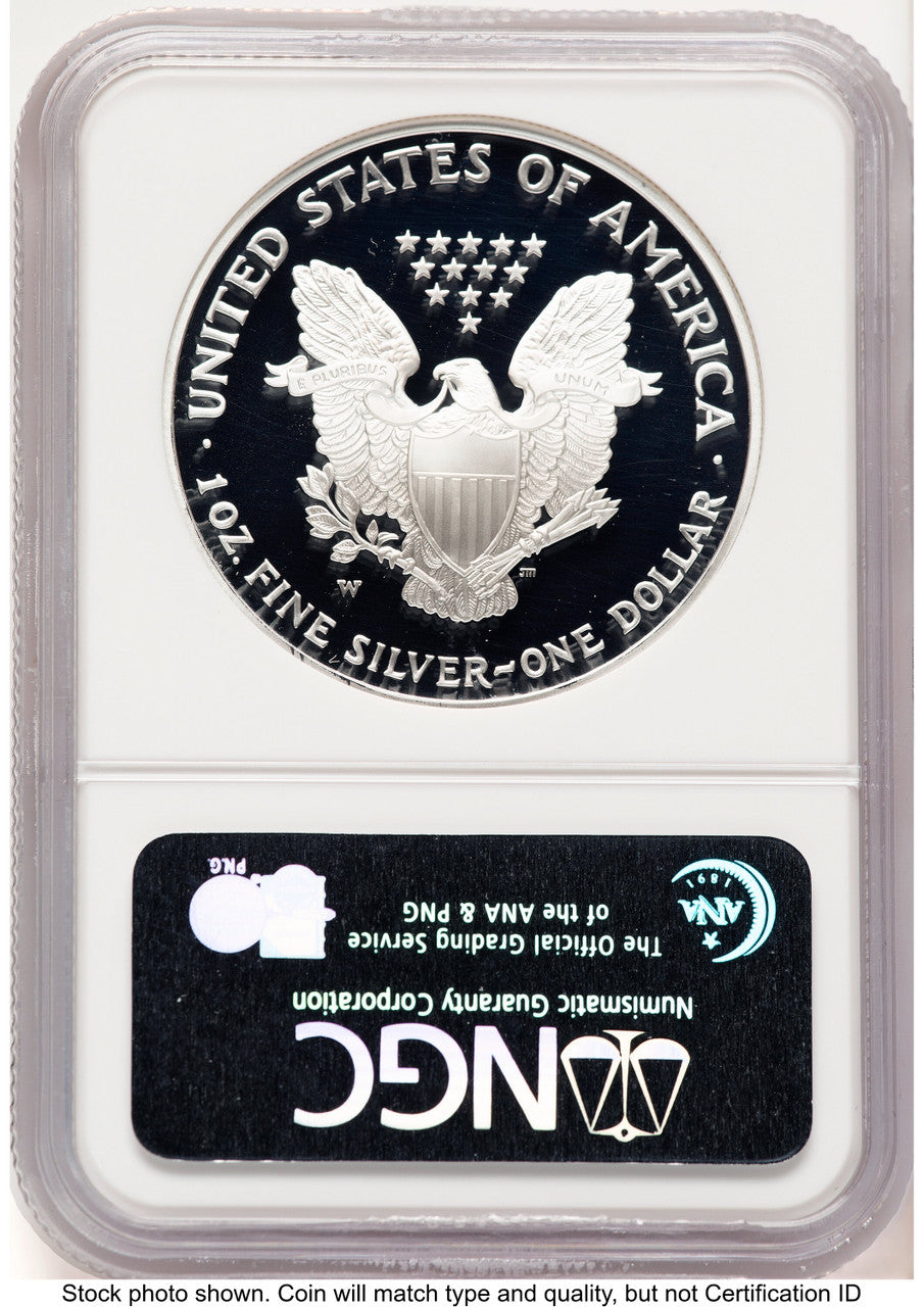 2006-W Proof Silver Eagle 1 oz Brown Label NGC PF70