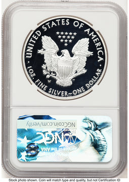 2017-W Proof Silver Eagle 1 oz ER John NGC PF70 Mercanti