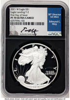 2021-W TY2 Proof Silver Eagle 1 oz FDI NGC PF70 Ed Moy