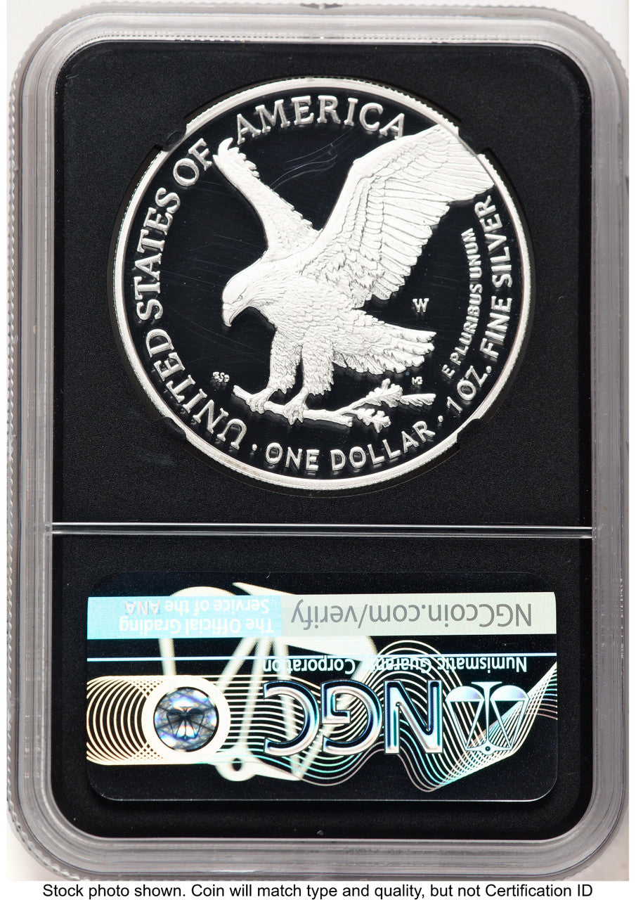 2021-W TY2 Proof Silver Eagle 1 oz FDI Elizabeth Jones NGC PF70