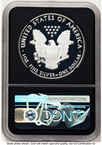 2018-W Proof Silver Eagle 1 oz ER John NGC PF70 Mercanti