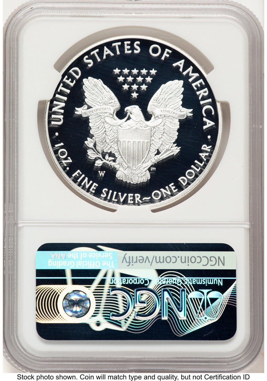 2016-W Proof Silver Eagle 1 oz 2019 West Point Mint Hoard John NGC PF70 Mercanti