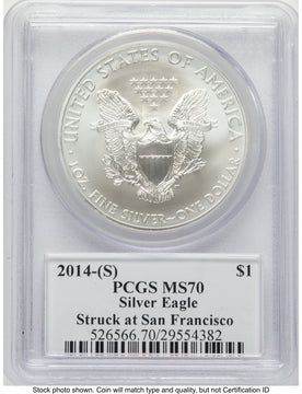 2014-(S) Silver Eagle PCGS MS70 Ed Moy