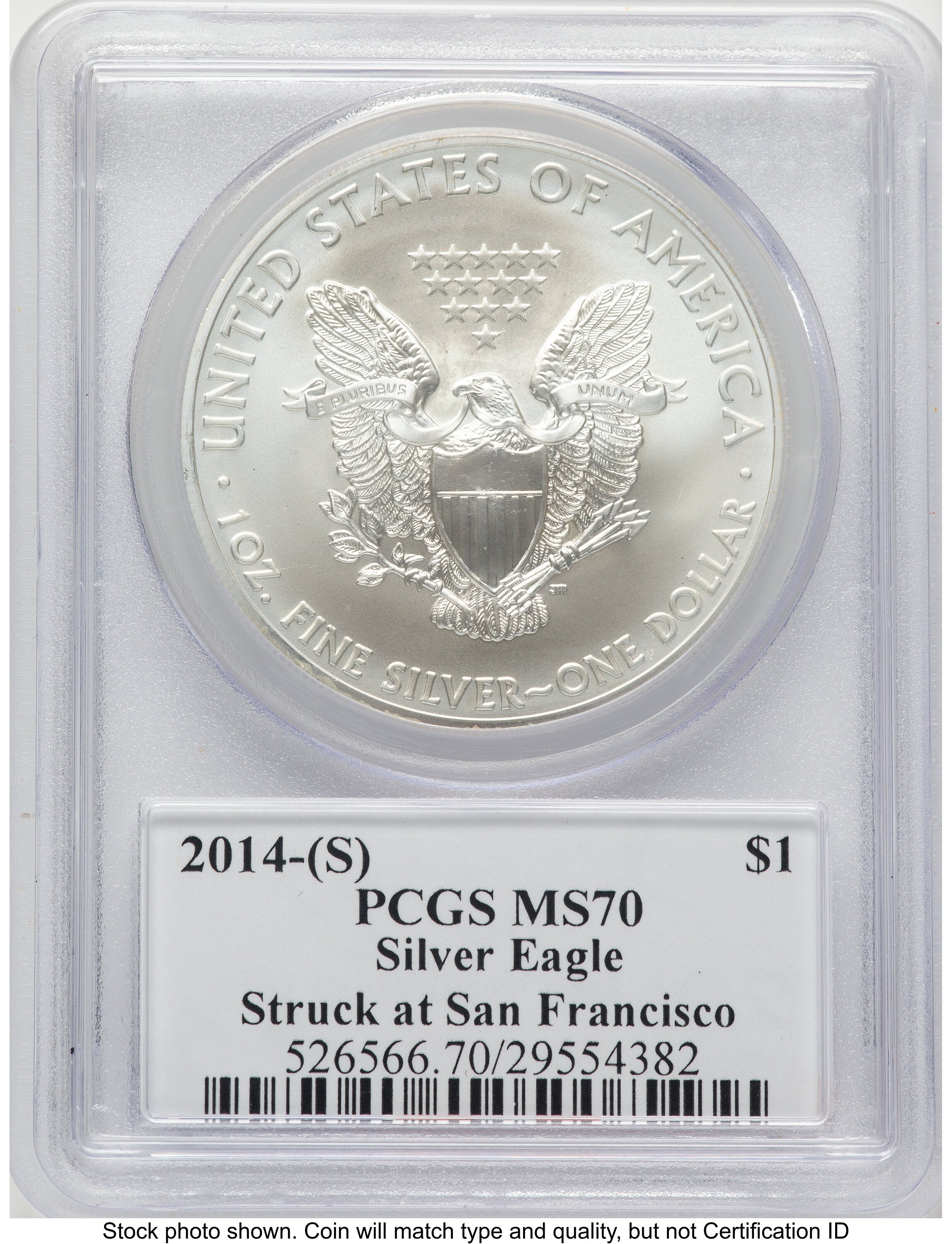 2014-(S) Silver Eagle PCGS MS70 Ed Moy