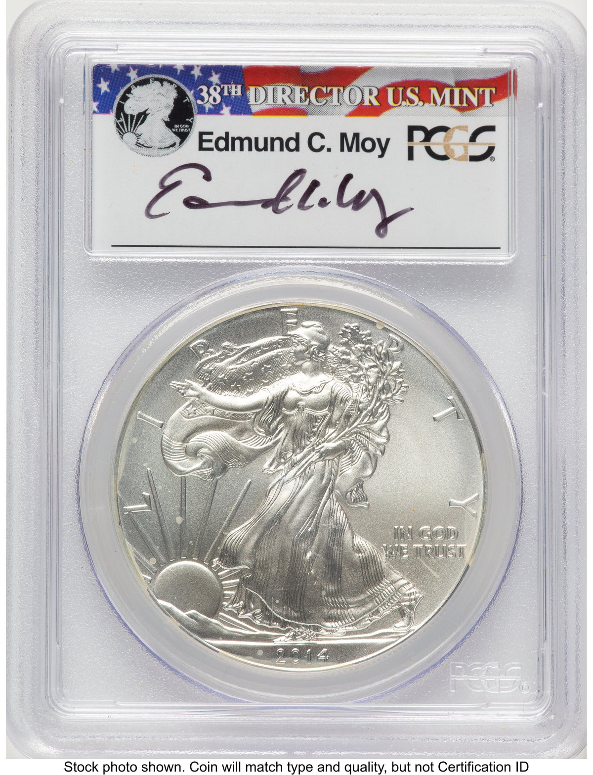 2014-(W) Silver Eagle PCGS MS70 Ed Moy