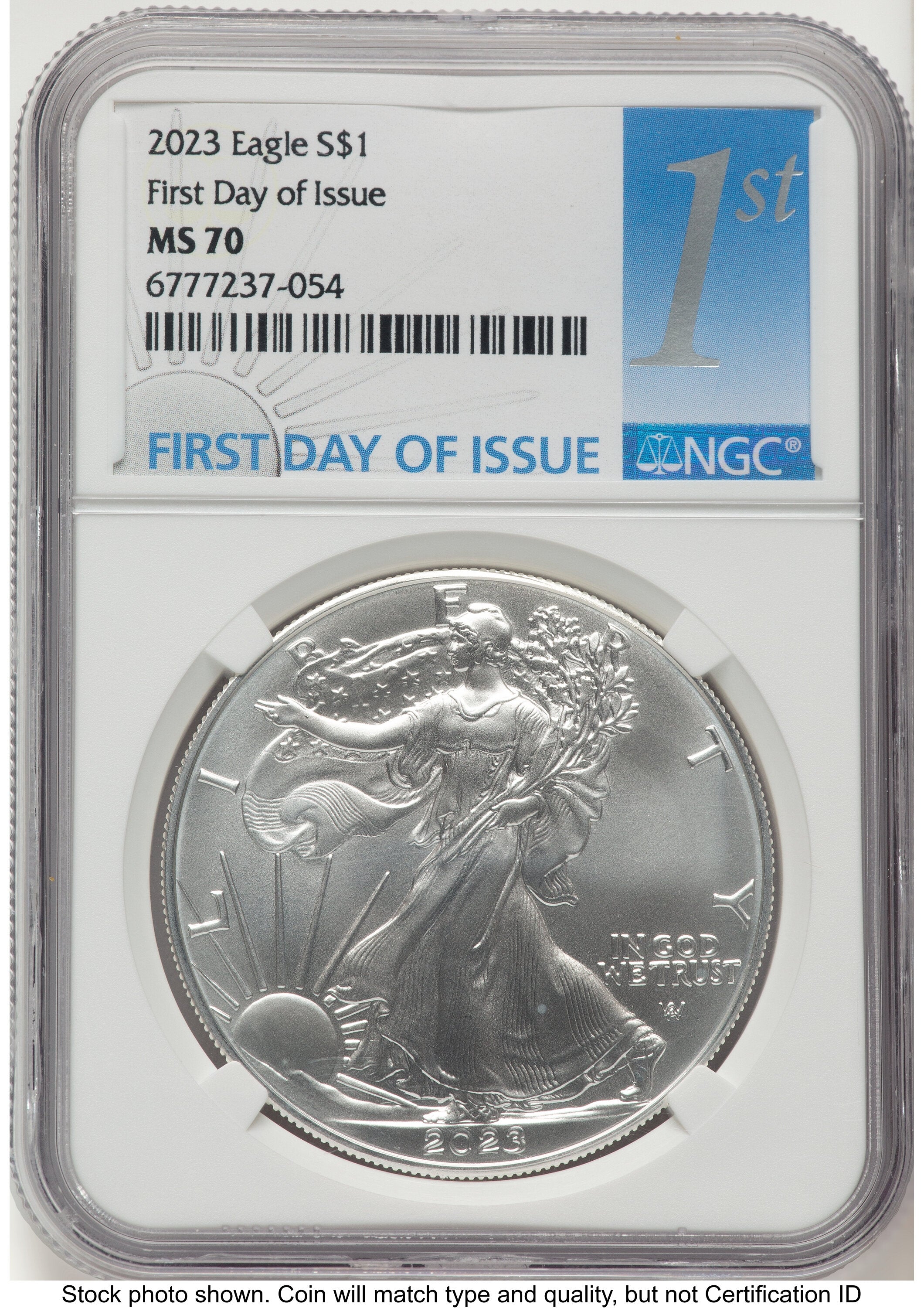 2023 Silver Eagle FDI 1ST NGC MS70