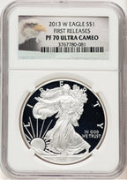 2013-W Proof Silver Eagle 1 oz FR Eagle Label NGC PF70