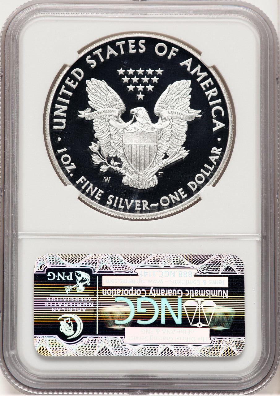 2015-W Proof Silver Eagle 1 oz ER Statue of Liberty Label NGC PF70
