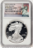 2015-W Proof Silver Eagle 1 oz ER Statue of Liberty Label NGC PF70 (521119263)