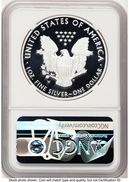 2021-W TY1 Proof Silver Eagle 1 oz FR John Reagan Bust Art NGC PF70 Mercanti