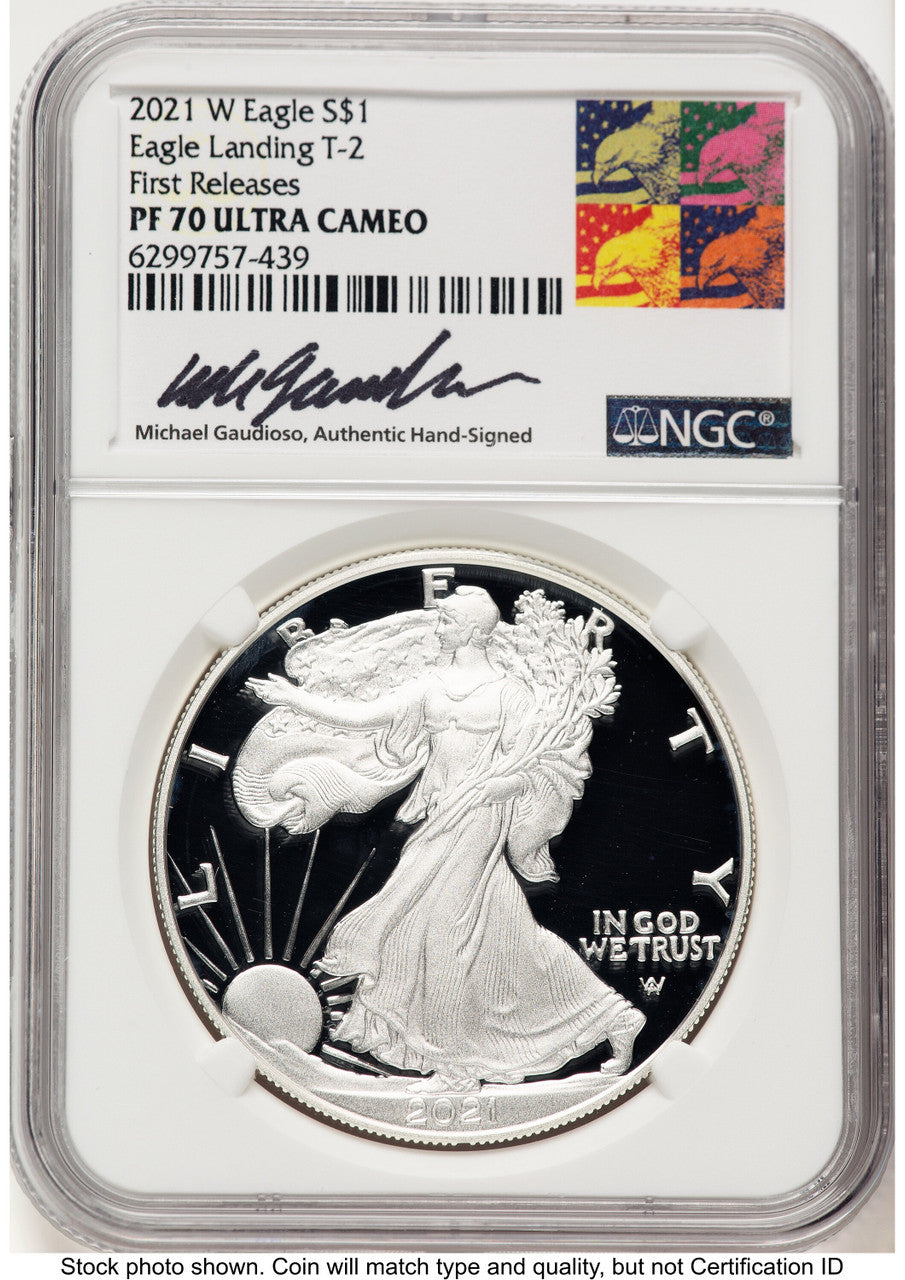 2021-W T-2 Silver Eagle NGC PF70 Michael Gaudioso