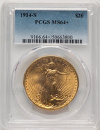 1914-S $20 Saint-Gaudens Double Eagle PCGS MS64+ (521120037)