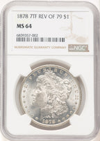 1878 7TF Reverse of 1879 Morgan Dollar NGC MS64 (521120058)