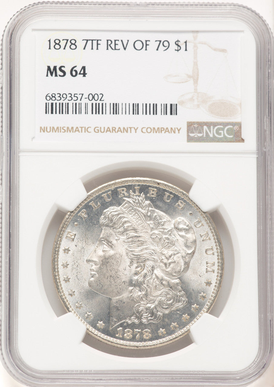 1878 7TF Reverse of 1879 Morgan Dollar NGC MS64 (521120058)