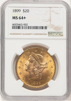 1899 $20 Liberty Double Eagle NGC MS64+