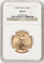 2000 Gold Eagle 1/2 oz Brown Label NGC MS69