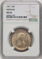 1921 50C Missouri Commemorative Silver NGC MS66 (521164011)