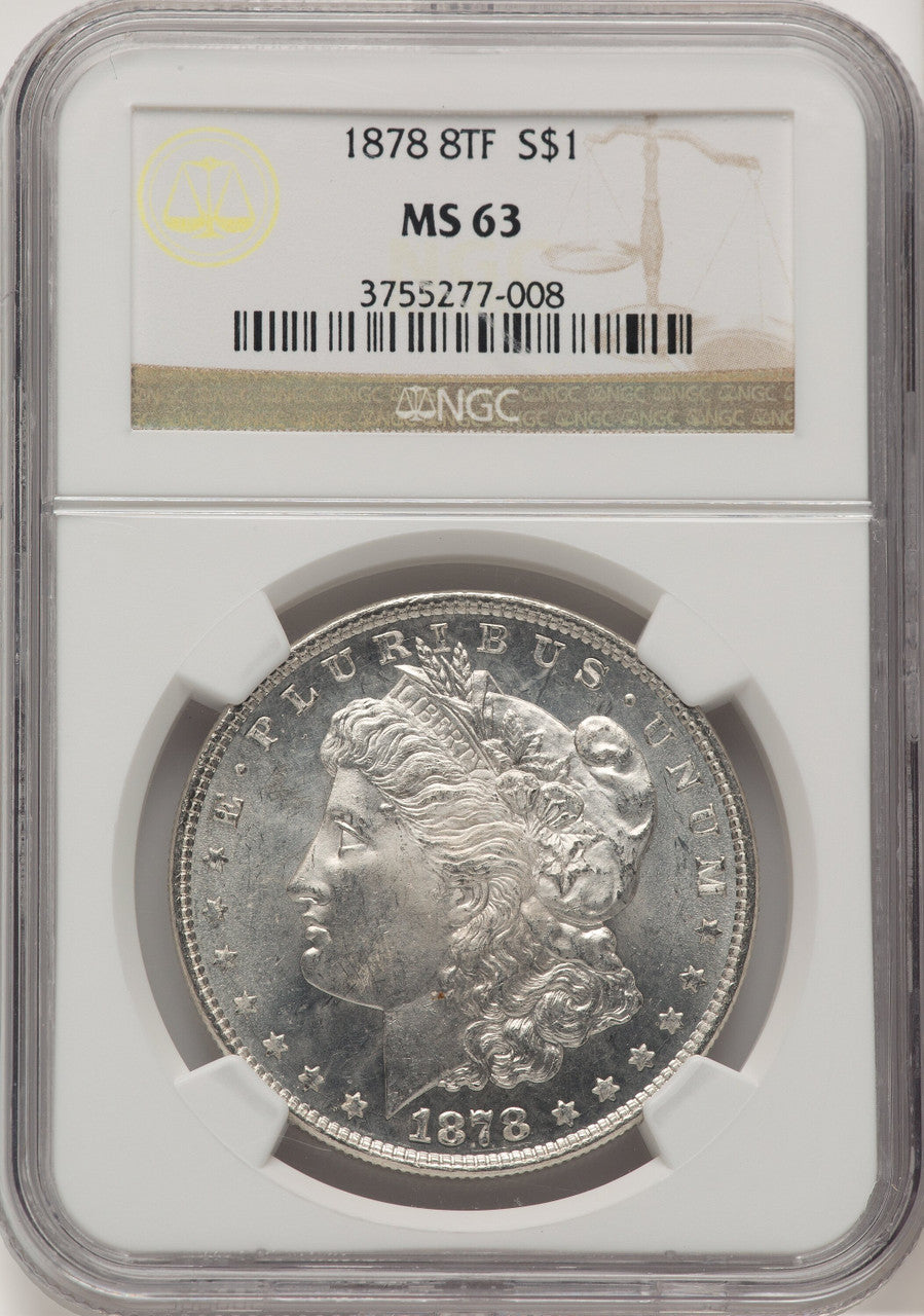 1878 8TF Morgan Dollar NGC MS63 (521164013)