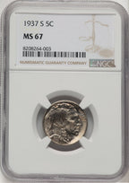 1937-S 5C Buffalo Nickel NGC MS67 (521164023)