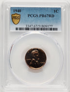 1940 1C RD Proof Lincoln Cent PCGS PR67