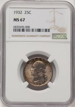 1932 25C Washington Quarter NGC MS67