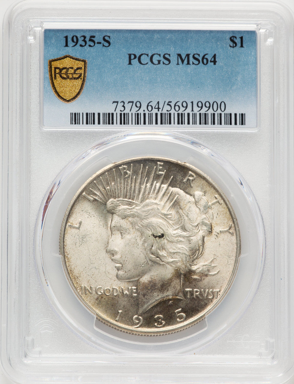 1935-S Peace Dollar PCGS MS64