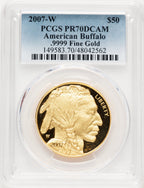 2007-W Proof Gold Buffalo 1 oz Blue Gradient PCGS MS70