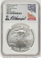 2025-(P) Silver Eagle (Privy Mark) FDI Ron Harrigal NGC MS70
