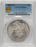 1890-CC Morgan Dollar PCGS MS64 (521316018)