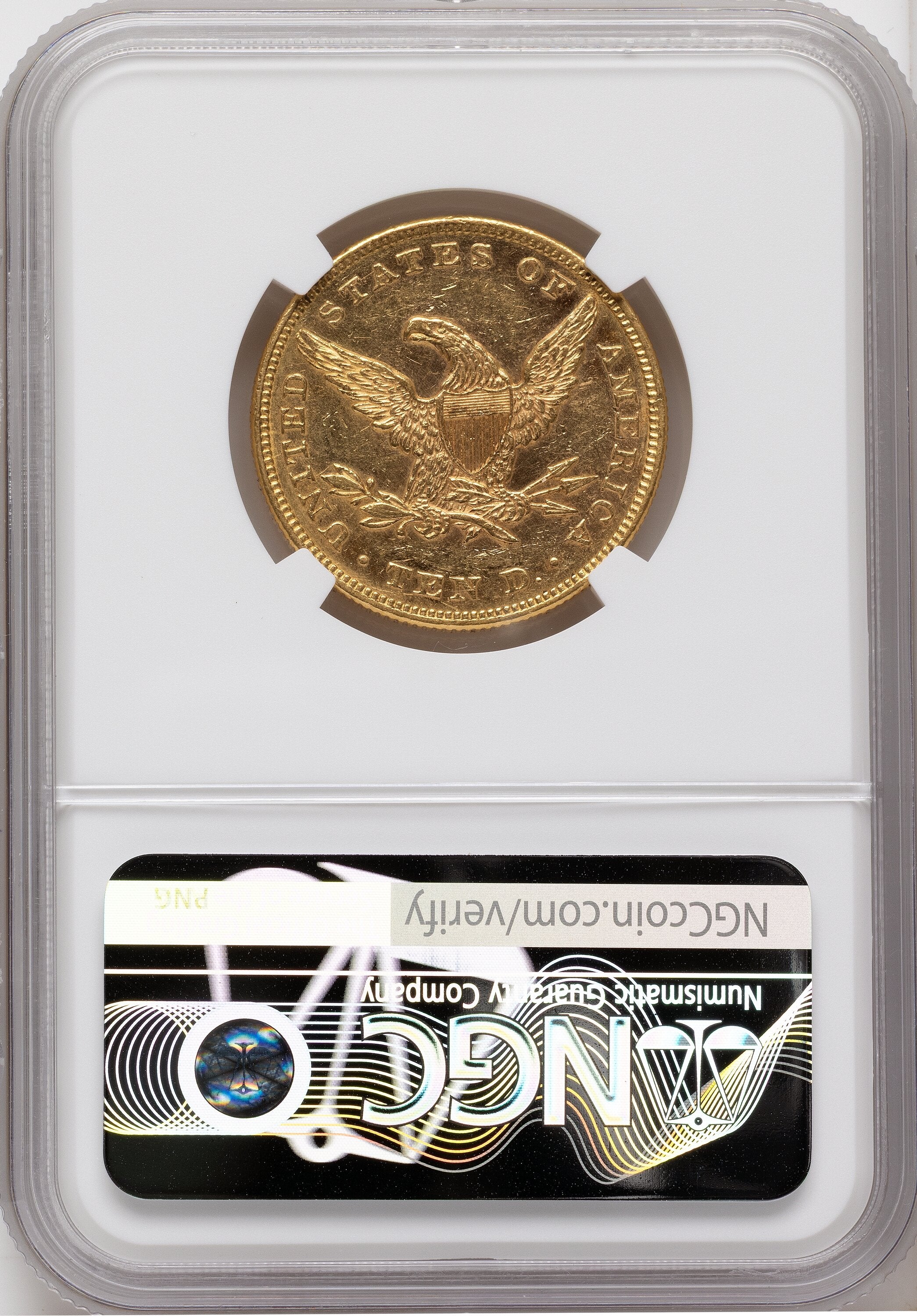 1861 $10 Liberty Eagle NGC AU58