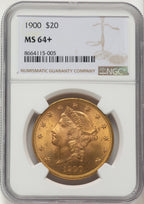 1900 $20 Liberty Double Eagle NGC MS64+
