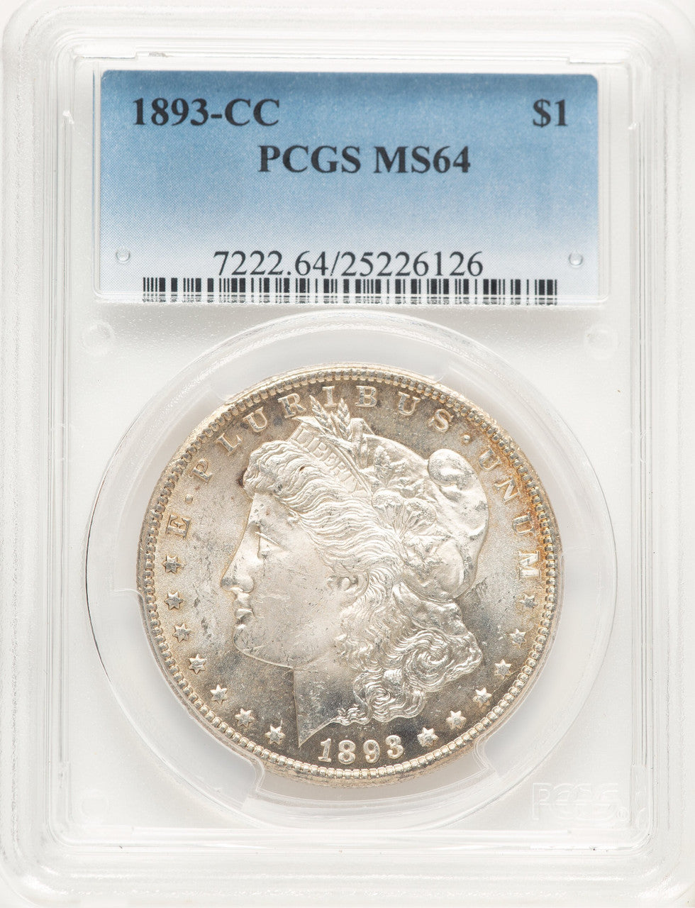 1893-CC Morgan Dollar PCGS MS64 (521334002)