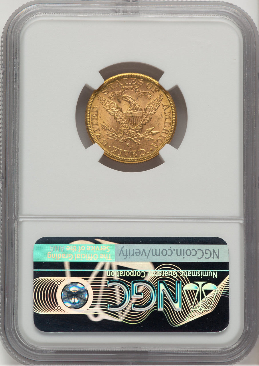 1886-S $5 Liberty Half Eagle NGC MS64