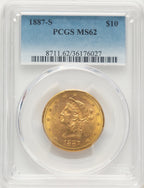 1887-S $10 Liberty Eagle PCGS MS62