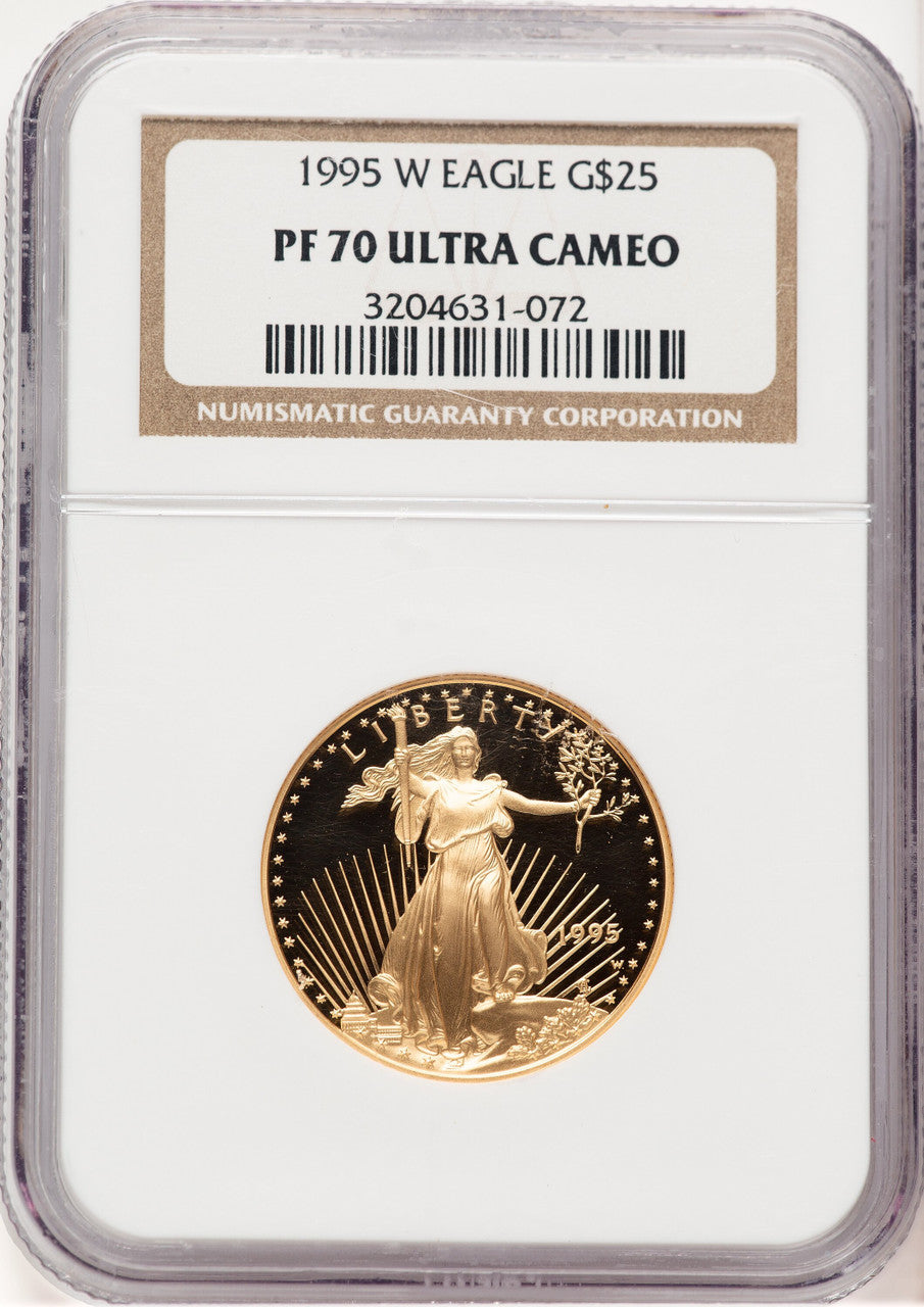 1995-W Proof Gold Eagle 1/2 oz Brown Label NGC PF70