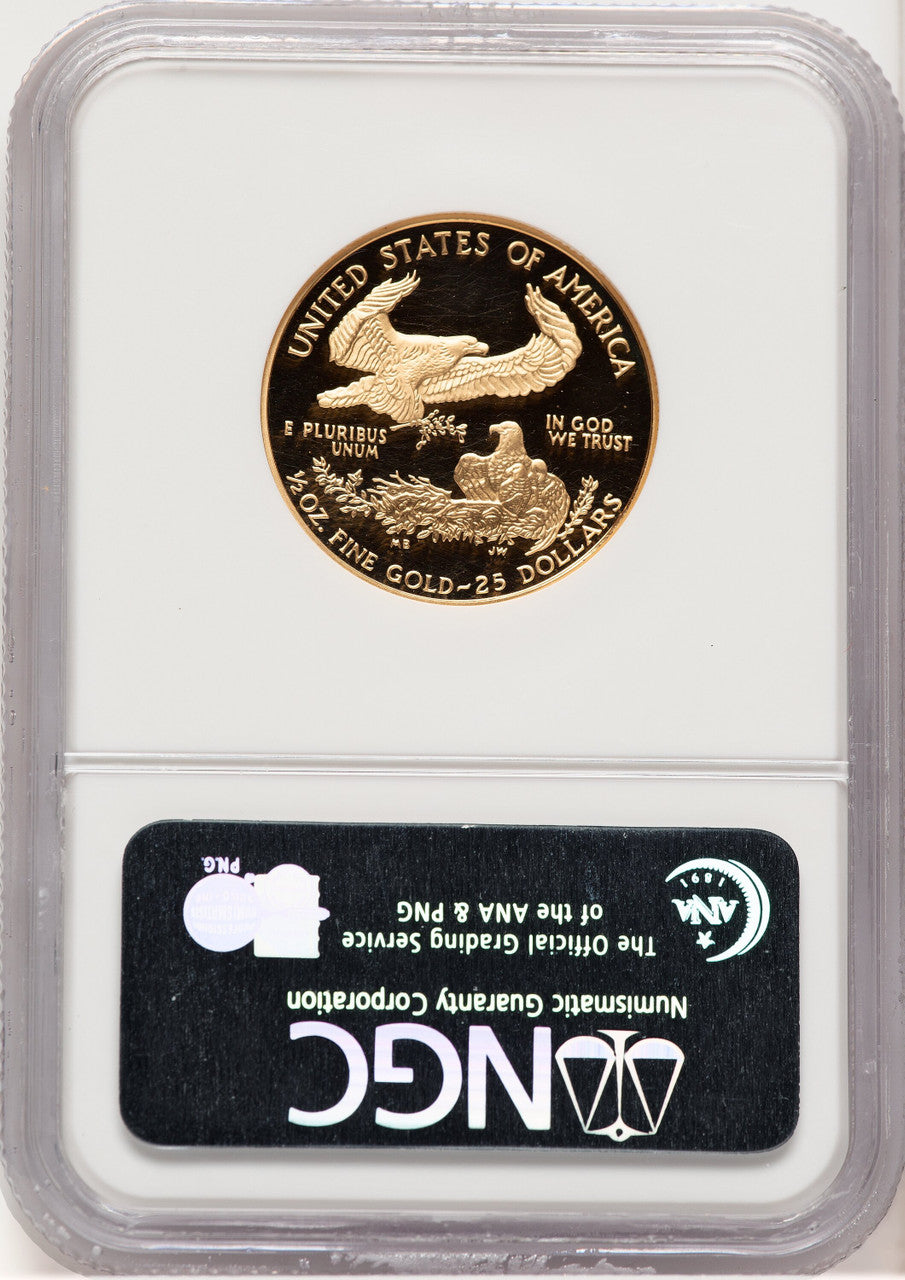 1995-W Proof Gold Eagle 1/2 oz Brown Label NGC PF70