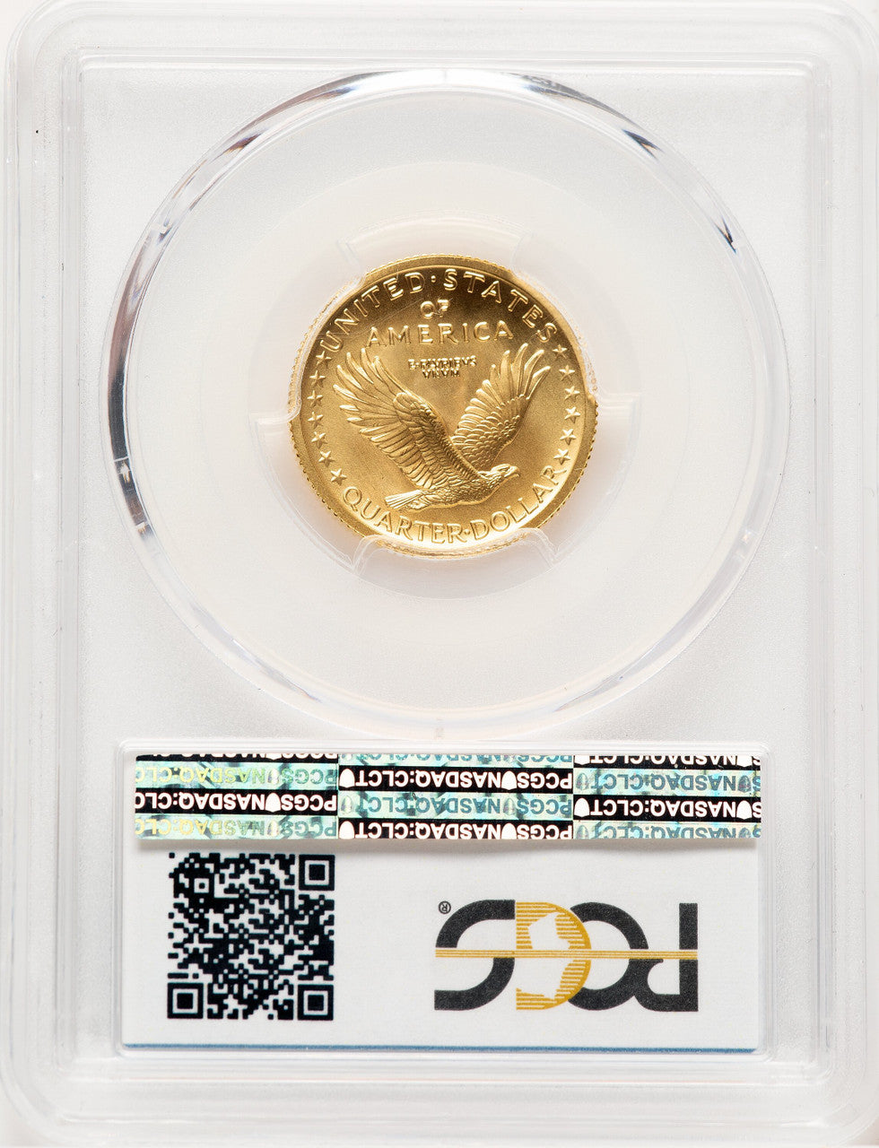 2016-W 25C Standing Liberty 100th Anniversary Gold Centennial Blue Gradient PCGS MS70 (521339149)