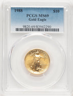 1988 Gold Eagle 1/4 oz Blue Gradient PCGS MS69