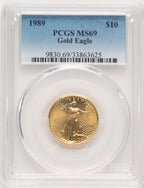 1989 Gold Eagle 1/4 oz Blue Gradient PCGS MS69