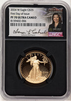 2024-W 1/2 oz Gold Eagle FDI NGC PF70 Anna Cabral