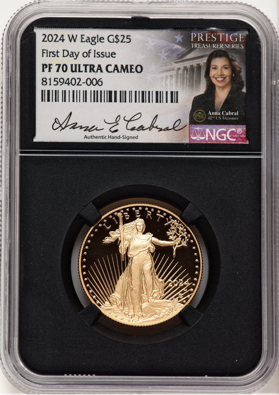 2024-W 1/2 oz Gold Eagle FDI NGC PF70 Anna Cabral