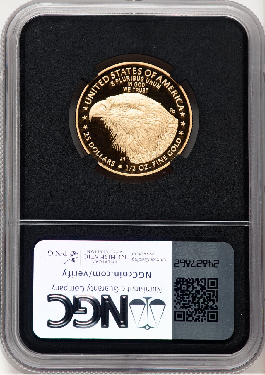 2024-W 1/2 oz Gold Eagle FDI NGC PF70 Anna Cabral